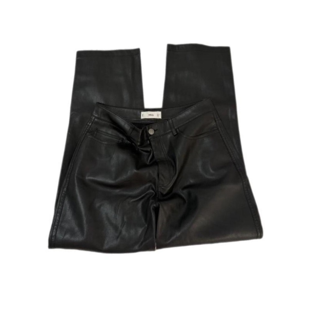 Mango Black Faux Leather Pants with MNG Tag
